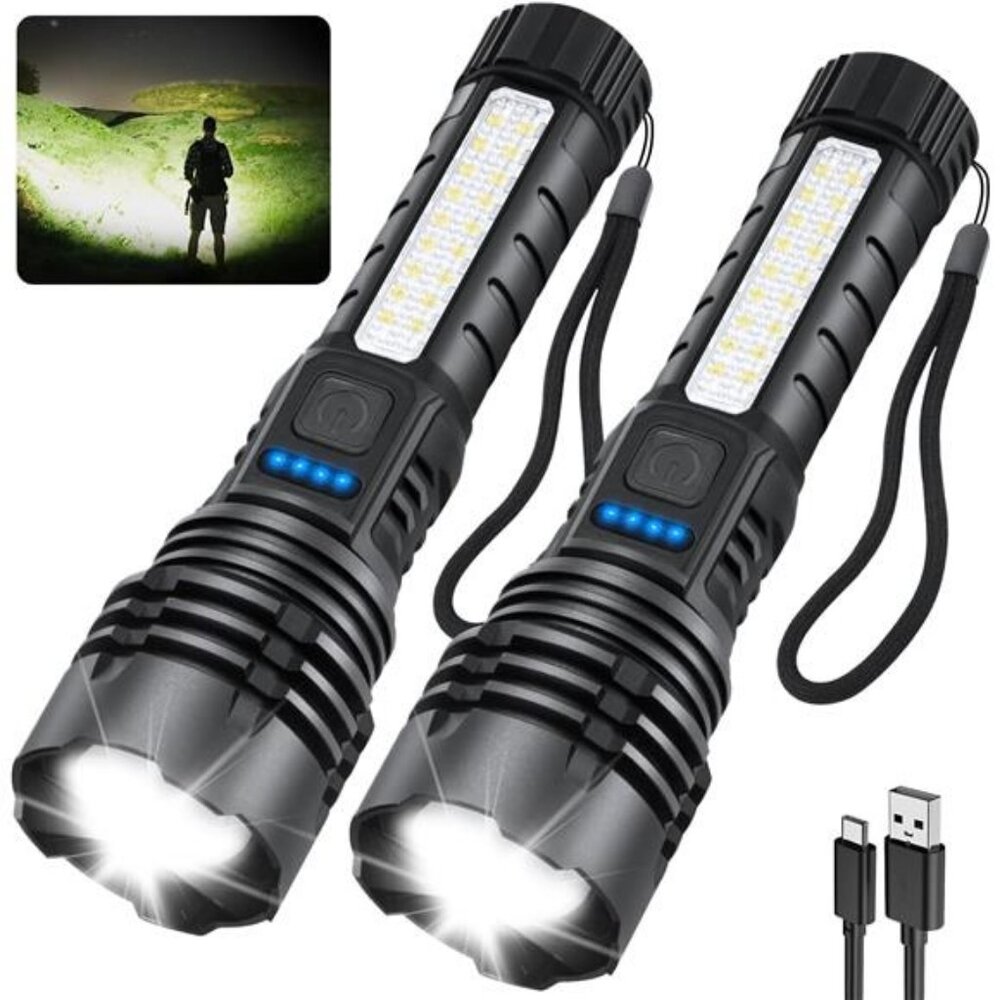 Rechargeable Flashlights High Lumens, 7Mode Super Bright Flashlight Powerful,